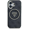 Guess IML Metal Glitter 4G Circle Triangle MagSafe - Etui do iPhone 16 (czarny) (GUHMP16SHG4PRTGK)