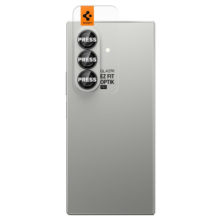 Spigen Optik Pro HD GLAS.TR EZ Fit Camera Protector 2-Pack - Szkło ochronne na obiektyw do Samsung Galaxy Z Fold 7 (2 szt)(Czarny) (AGL09581)
