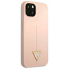 Guess Silicone Triangle Logo - Etui iPhone 13 mini (różowy) (GUHCP13SSLTGP)