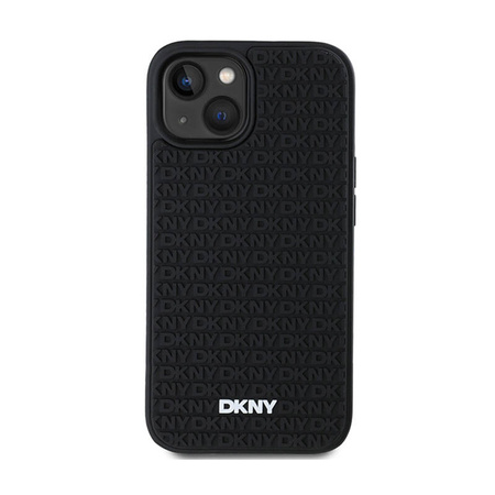 DKNY 3D Rubber Repeat Pattern - Etui iPhone 15 Plus (czarny) (DKHCP15M3DRPWK)