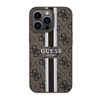 Guess 4G Printed Stripes MagSafe - Etui iPhone 13 Pro (Brązowy) (GUHMP13LP4RPSW)