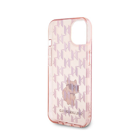 Karl Lagerfeld Monogram Choupette - Etui iPhone 15 (różowy) (KLHCP15SHNCMKLP)