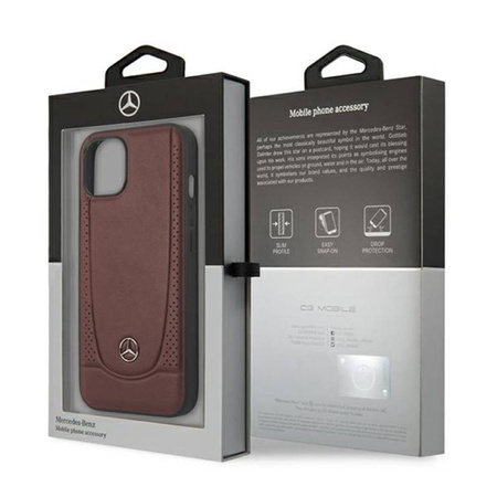 Mercedes Leather Urban Line - Etui iPhone 13 mini (czerwony) (MEHCP13SARMRE)