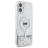 Karl Lagerfeld Liquid Glitter Karl Head MagSafe - Etui iPhone 16 (przezroczysty) (KLHMP16SLGKISGH)