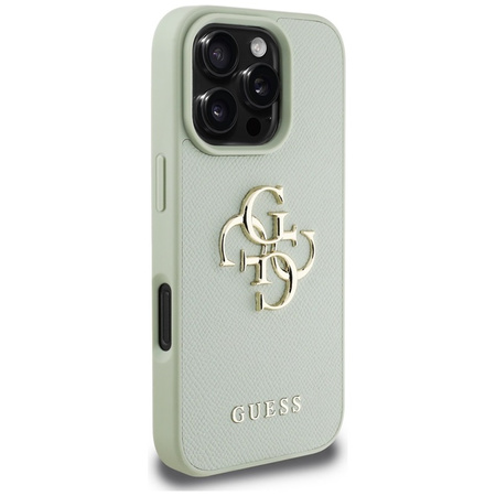 Guess Grained Big 4G Logo Small Classic Logo - Etui do iPhone 16 Pro (zielony) (GUHCP16LPGT4MBN)