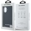 Karl Lagerfeld Saffiano Full Wrapped Elongated Metal Logo MagSafe - Etui do iPhone 16 (czarny) (KLHMP16SPSAFWMCK)