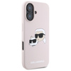 Karl Lagerfeld Silicone Double Heads Print MagSafe - Etui iPhone 16 (różowy) (KLHMP16SSKCHPPLP)