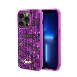 Guess Disco Metal Script - Etui iPhone 15 Pro (fuksja) (GUHCP15LPMSDGSF)