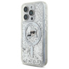 Karl Lagerfeld Liquid Glitter Karl & Choupette Head MagSafe - Etui iPhone 16 Pro (przezroczysty) (KLHMP16LLGKCSGH)