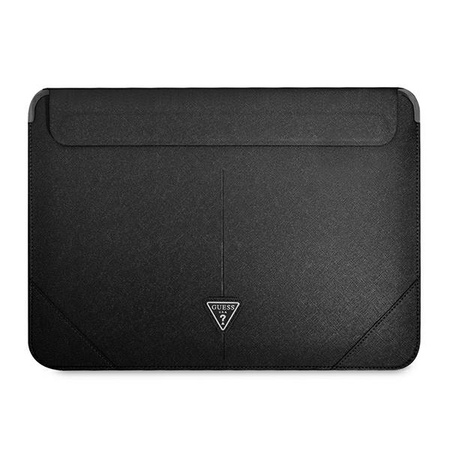 Guess Saffiano Triangle Logo Sleeve - Etui na notebooka 13" / 14" (czarny) (GUCS14PSATLK)