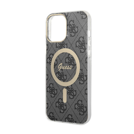 Guess 4G MagSafe - Etui iPhone 13 Pro Max (Czarny) (GUHMP13XH4STK)