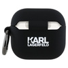 Karl Lagerfeld Silicone Karl & Choupette Head 3D - Etui AirPods 4 (czarny) (KLA4RUNKCHK)
