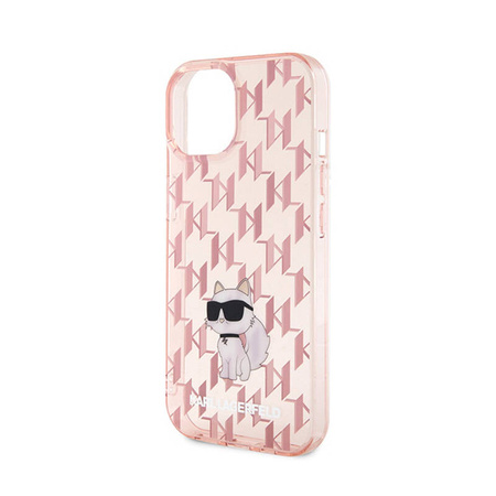 Karl Lagerfeld Monogram Choupette - Etui iPhone 15 (różowy) (KLHCP15SHNCMKLP)