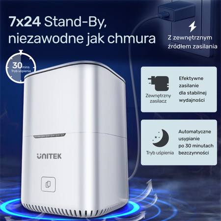 Unitek Stacja klonująca Bay SATA USB3.0 do SATA6G 2,5" z funkcją UASP 5 Gbps (S1105B01-EU)