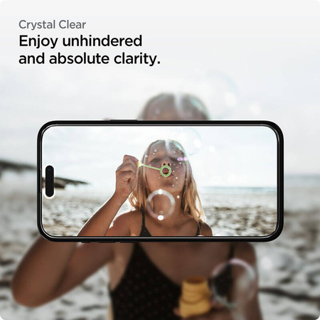Spigen Alm Glass FC 2-Pack - Szkło hartowane do iPhone 15 2 szt (Czarna ramka) (AGL06906)