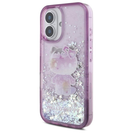 Hello Kitty Liquid Glitter 50TH Anniversary Party - Etui iPhone 16 (fioletowy) (HKHCP16SL50PPU)