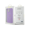 Guess Saffiano MagSafe - Etui iPhone 15 (fioletowy) (GUHMP15SPSAHMCU)