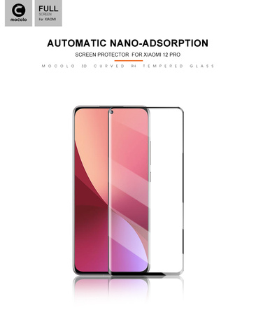 Mocolo 3D 9H Full Glue - Szkło ochronne na cały ekran Xiaomi 12 Pro (Black) (XM6664)
