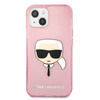 Karl Lagerfeld Karl’s Head Glitter - Etui iPhone 13 Mini (różowy) (KLHCP13SKHTUGLP)