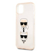Karl Lagerfeld Glitter Karl & Choupette Head - Etui iPhone 13 mini (złoty) (KLHCP13SKCTUGLGO)