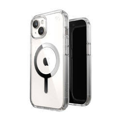 Speck Presidio Perfect-Clear MagSafe - Etui iPhone 16e / iPhone 15 / iPhone 14 / iPhone 13 (Clear / Chrome Finish / Serene Silver) (150553-3240)