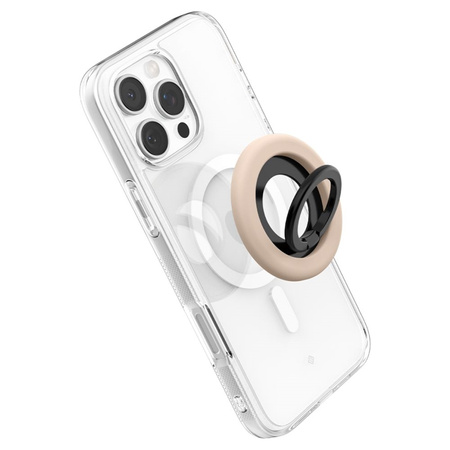 Spigen Nano Pop MagSafe Phone Ring - Magnetyczny uchwyt na palec z funkcją podstawki (Coconut Beige) (AMP09031)