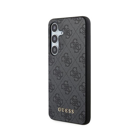 Guess 4G Metal Gold Logo - Etui Samsung Galaxy S24 (czarny) (GUHCS24SG4GFGR)