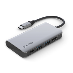 Belkin hub USB-C 4in1 Multiport adapter - szary (AVC006BTSGY)
