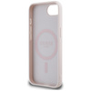 Guess Grained Hot Stamp Peony Triangle Logo MagSafe - Etui do iPhone 16e (beżowy) (GUHMPSE4PGBTME)