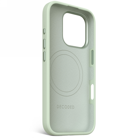 Decoded AntiMicrobial Silicone Stacks Backcover - silikonowa obudowa ochronna do iPhone 16 Pro kompatybilna z MagSafe (mist green) (D25IPO16PBCST9MN)