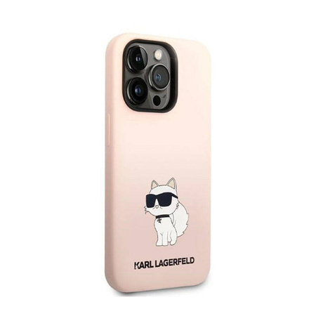 Karl Lagerfeld Silicone NFT Choupette - Etui iPhone 14 Pro (różowy) (KLHCP14LSNCHBCP)