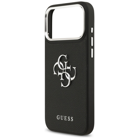 Guess Grained Big 4G Classic Logo - Etui iPhone 17 Pro Max (czarny) (GUHCP17XPG4SMCEK)