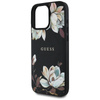 Guess Grained Printed Flower Pattern MagSafe - Etui do iPhone 16 Pro (czarny) (GUHMP16LPGNMPLMK)