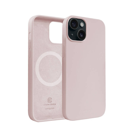 Crong Color Cover Magnetic - Etui iPhone 15 MagSafe (piaskowy róż) (CRGCOLRMIP1561PNK)