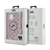 Karl Lagerfeld IML Crossbody Monogram Karl & Choupette Head MagSafe - Etui iPhone 15 / 14 / 13 (różowy) (KLHMP15SHCKCKLCP)