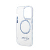 Guess Metal Outline Magsafe - Etui iPhone 14 Pro (przezroczysty / niebieski) (GUHMP14LHTRMB)