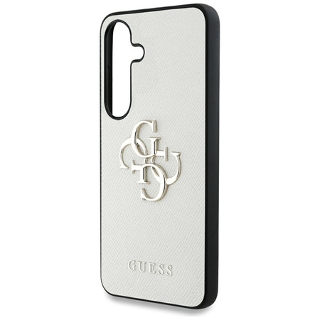 Guess Grained Big 4G Logo Small Classic Logo - Etui do Samsung Galaxy S25 (beżowy) (GUHCS25SPGT4MBE)