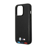 BMW Leather Hot Stamp Tricolor MagSafe – Etui iPhone 14 Pro Max (Czarny) (BMHMP14X22PTDK)