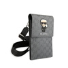 Karl Lagerfeld Monogram Ikonik Patch Wallet Phone Bag - Torba na smartfona i akcesoria (srebrny) (KLWBSAMIPG)