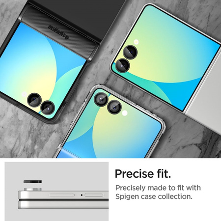 Spigen Optik Pro HD GLAS.TR EZ Fit Camera Protector 2-Pack - Szkło ochronne na obiektyw do Samsung Galaxy Z Flip 7 (Czarny) (AGL09587)