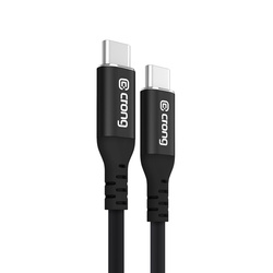 Crong Soft Link - Kabel 100W PD 5A USB-C do USB-C 200cm (czarny) (CRGSL200USCCBLK)