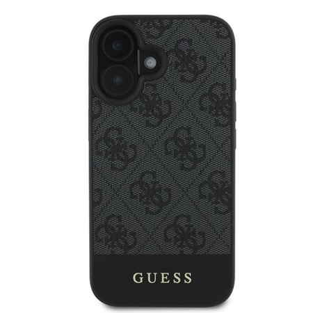 Guess 4G Bottom Stripe - Etui iPhone 16 Plus (szary) (GUHCP16MG4GLGR)