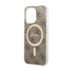 Guess 4G MagSafe - Etui iPhone 13 Pro (Brązowy) (GUHMP13LH4STW)