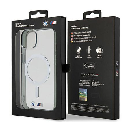 BMW Silver Ring MagSafe - Etui iPhone 14 Plus (Przezroczysty) (BMHMP14MHCRS)
