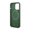Guess Silicone Logo Plate MagSafe - Etui iPhone 13 Pro Max (zielony) (GUHMP13XSPLA)