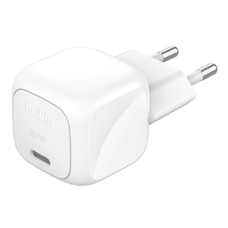 Belkin Ładowarka USB-C PD 30W, mała, biała + kabel USB-C (WCA008KQ1MWH-B6)