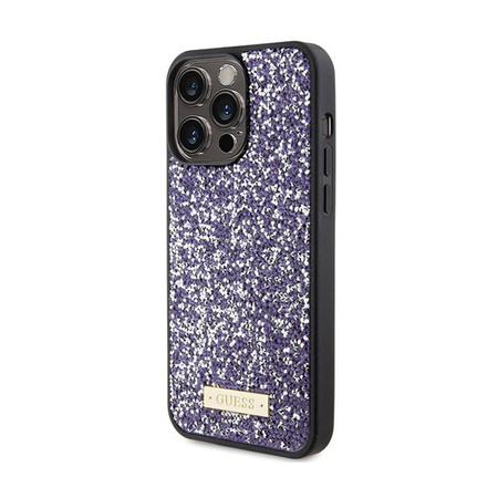 Guess Rhinestone Metal Logo - Etui iPhone 15 Pro (różowy) (GUHCP15LPFGSBSP)