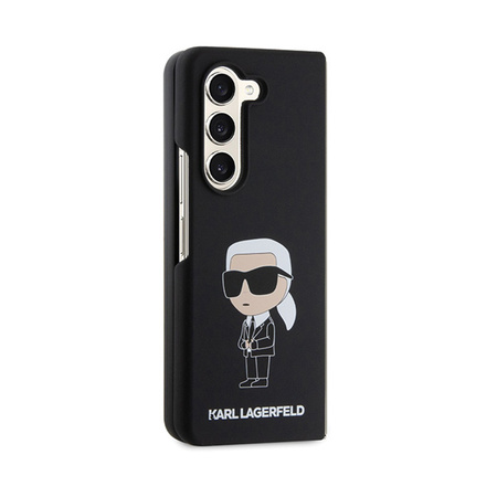 Karl Lagerfeld Silicone Ikonik - Etui Samsung Z Fold 5 (czarny) (KLHCZFD5SNIKBCK)
