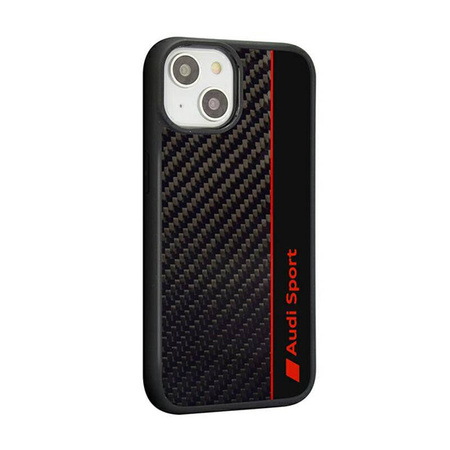 Audi Carbon Fiber Stripe - Etui iPhone 14 (Czarny) (AUS-TPUPCIP14-R8/D1-BK)