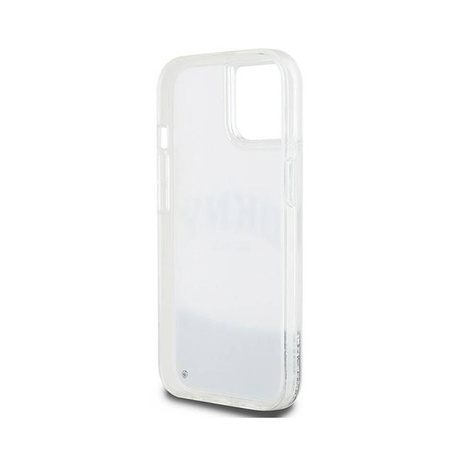 DKNY Liquid Glitter Big Logo - Etui iPhone 15 / 14 / 13 (biały) (DKHCP15SLBNAET)